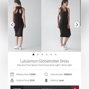 Lululemon globetrotter dress like new